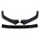 3 Pcs Front Bumper Lip Body Kit Glossy Black Crash 10