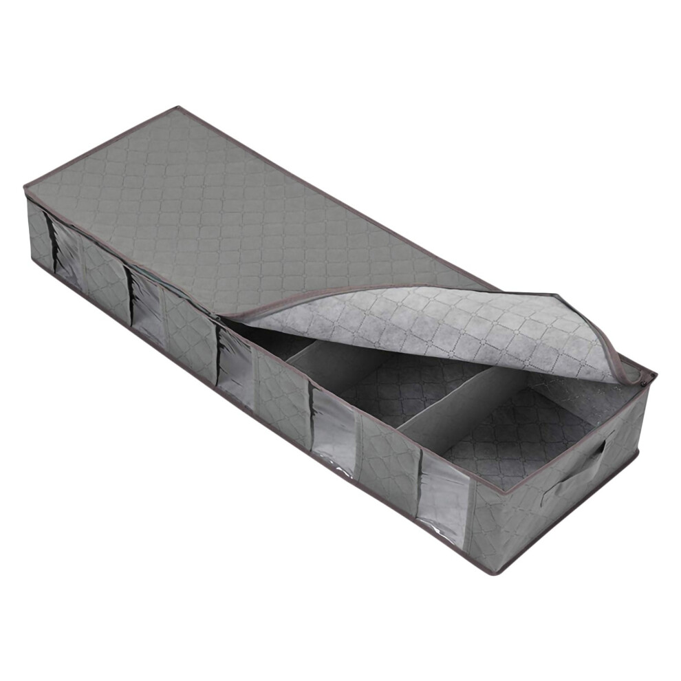 (Gray) Non-woven Bed Storage Box Closet Clothes Proof And Finishing Folding Quilt Storage Bag-image-OPC-PKGVYZY-NEW