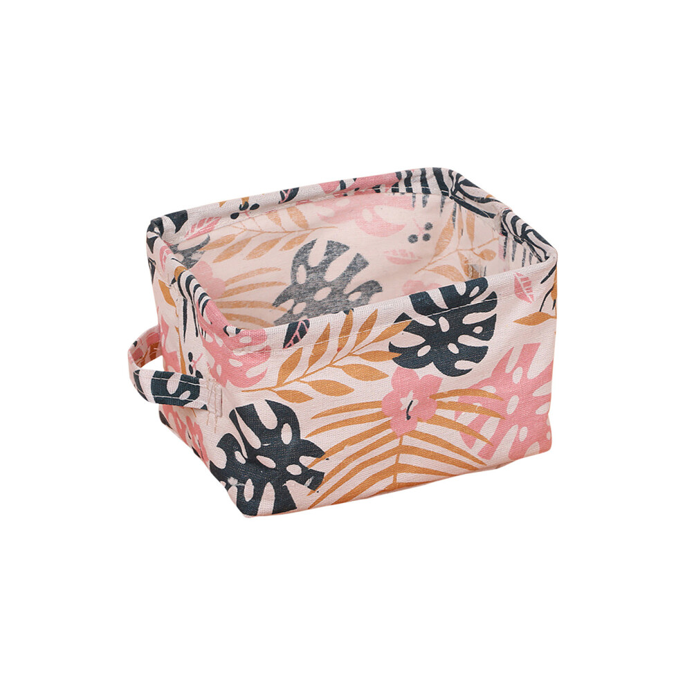 (A) And Linen Fabric Storage Box Storage Basket Portable Storage Basket Desktop Sundries Cosmetic Storage Box
