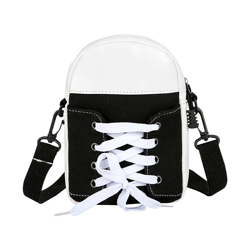 (Black) Handmade Patchwork Crossbody Bag Shoe Bag Funny Gift-image-OPC-PKGW7BD-NEW