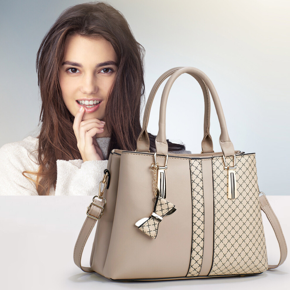 (Yellow) Tote Bag For Women Ladies Large Capacity Handbag Soft Leather Elegant Patchwork Bag Multi Layer-image-OPC-PKGW8HS-NEW