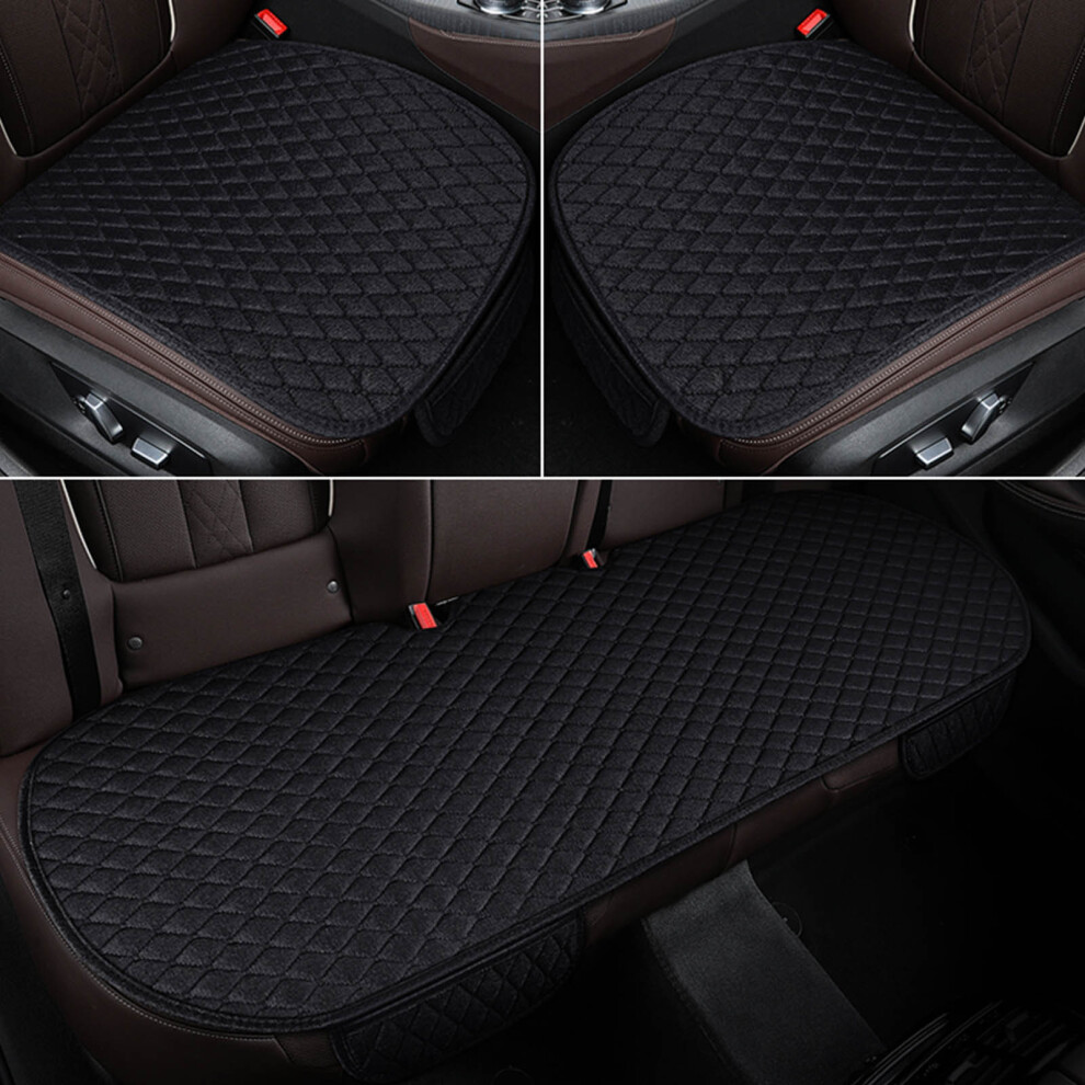 (Black) Car Seat Cushion Car Seat Protector Car Front Seat Rear Seat Covers Non-Slip Breathable Universal Car Cushion For Car Suv Black 4224018640072