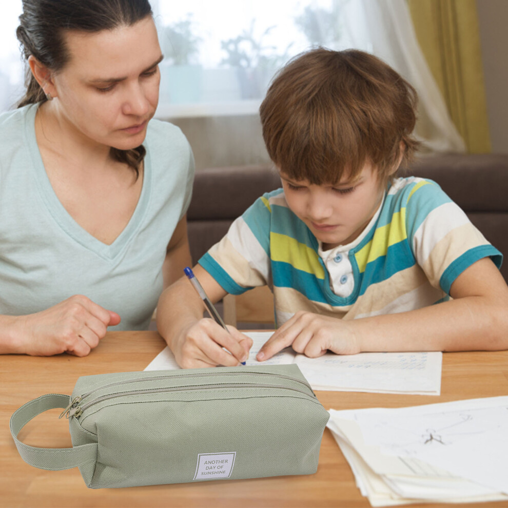 (Green) Pencil Case Large-capacity Pen Bag Cute Storage Pencil Bag For Student School Supplies Stationery-image-OPC-PKGWFKW-NEW