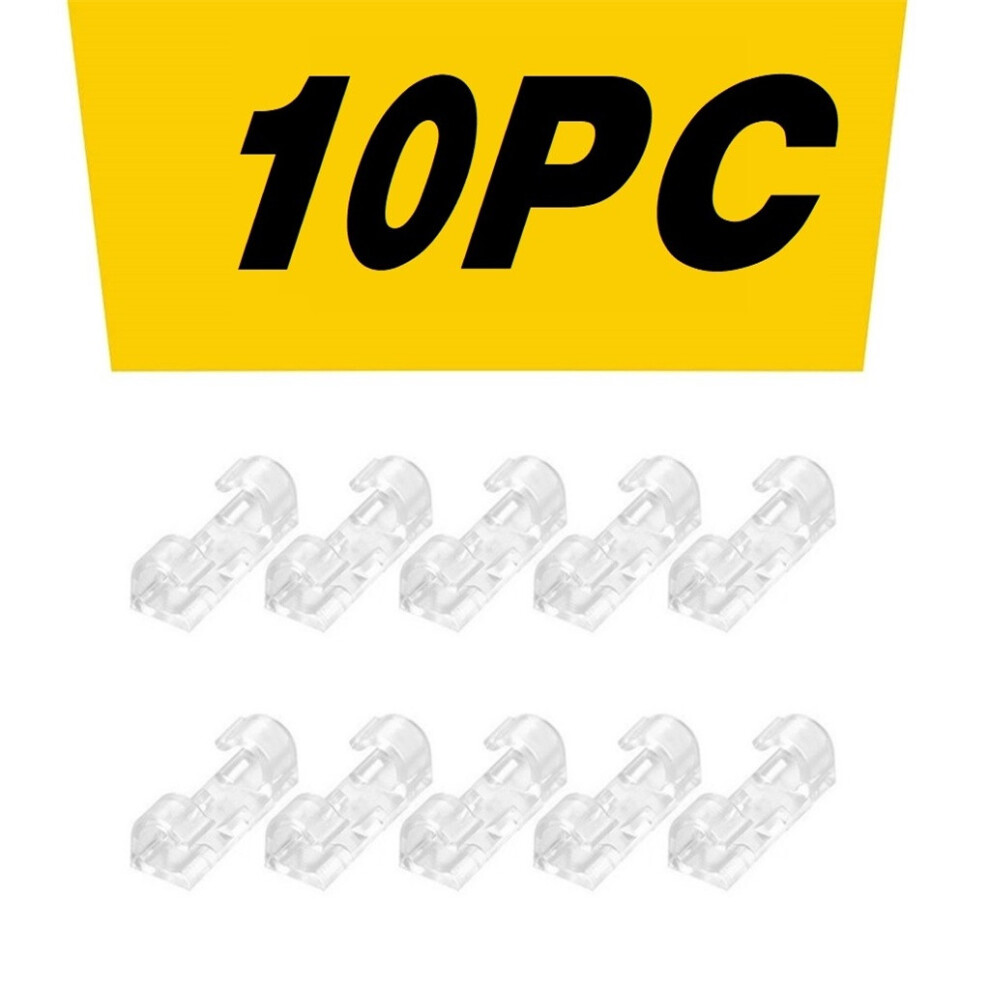 (Clear) Black/white/transparent 10pc self-adhesive desktop cable organizer fixing clamp-image-OPC-PKGWGSG-NEW