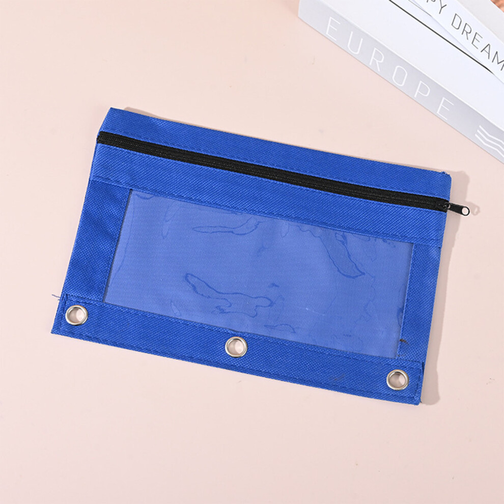 (DB) Three-hole Pencil Case Cloth-layer Zipper Color Zipper Large Capacity 5pc-image-OPC-PKGWHP9-NEW