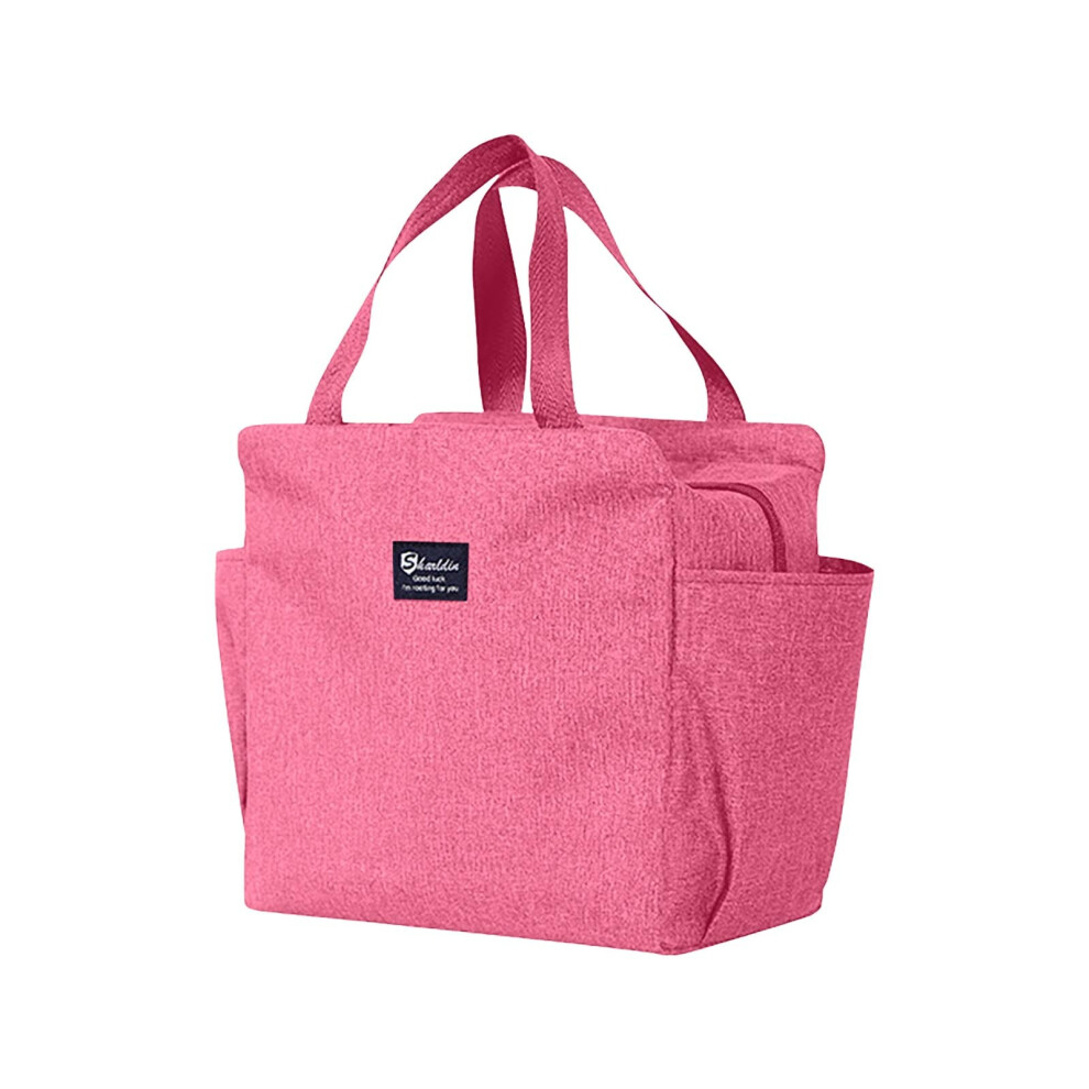 (Pink) Cooler Bag Lunch Bag Lunch Bag Lunch Box Cooler Bag Portable Picnic Bag For School And Work-image-OPC-PKGWM7Y-NEW