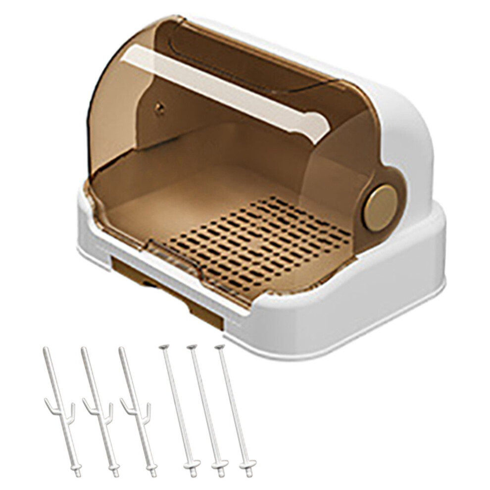 (Brown) Baby Bottle Drying Rack Baby Bottle Organizer With Bottle Storage With Removable Drip Tray Nursing Baby Bottle Storage Countertop-image-OPC-PKGWKWH-NEW