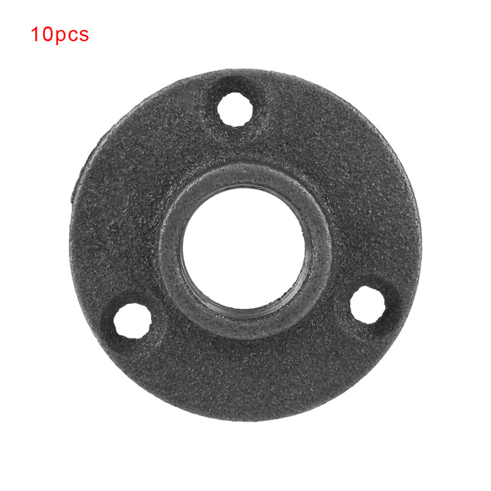 10Pc Malleable Iron Floor Flange Bsp Black