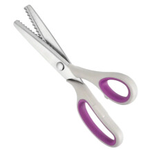 Pinking Shears Stainless Steel Zigzag Scissors With Non-Slip Handle For Fabric Paper Leather Silk Denim