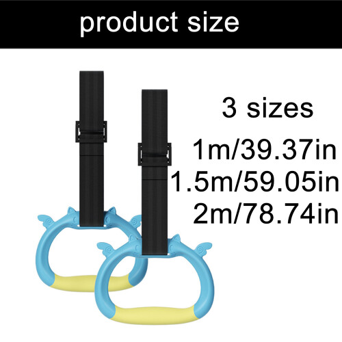 Professional Home Exercise Rings with Strap,-1 meter blue 2