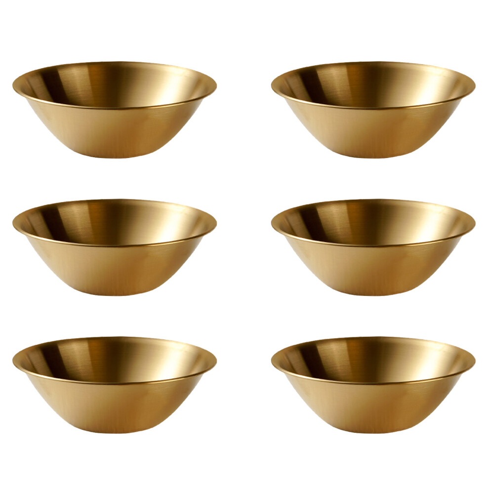 6Pcs V Shape Mixing Salad Bowl Stainless Steels Dessert-Gold S-image-OPC-PKGWPZF-NEW