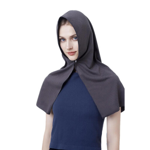 Breathable Polyester Scarf with UPF50+ Sun Protection-Dark Grey