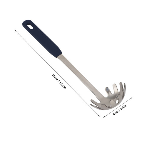 Multi-Functional Stainless Steel Spaghetti Rake with Silicone Handle, 8x31cm 1