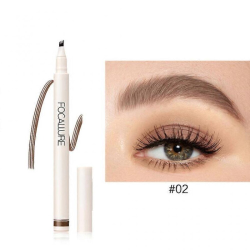 (1) Eyebrow Pencil with 4 Micro-Fork Tip Applicator Long Lasting Waterproof Makeup 1