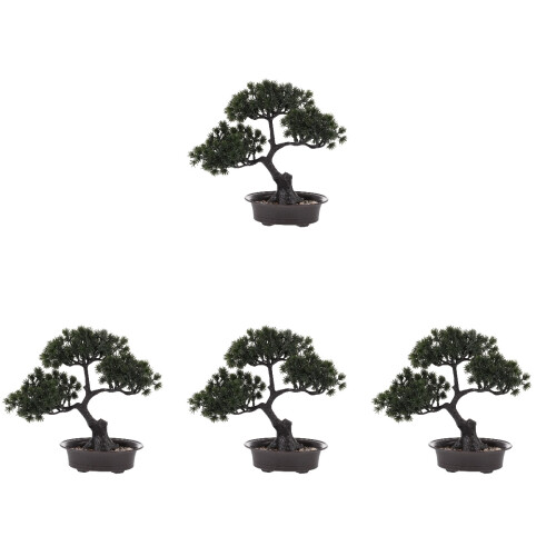 4 pezzi bonsai pino simulato, decorativa 1