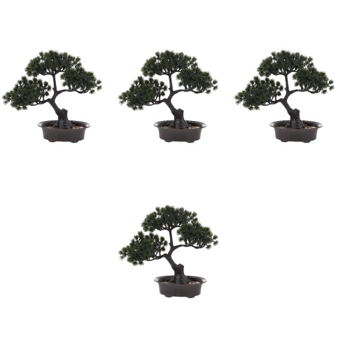 4 pezzi bonsai pino simulato, decorativa 2