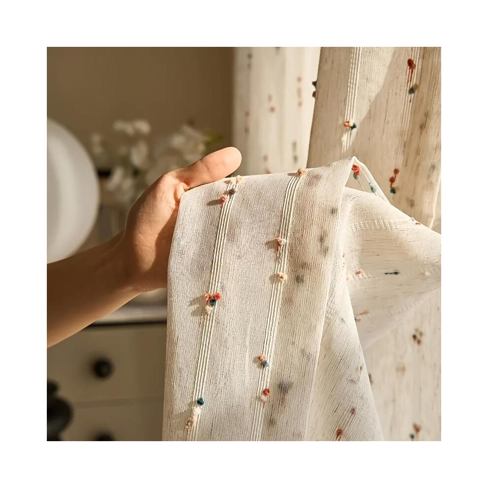 (Off-white, W27H47 inch-2PCS) Blackout Curtains- Premium Polyester Thermal Insulated Energy Saving Noise Reducing Set of 2 Rod Pocket Panels Block Sun-image-OPC-PKGWVQH-NEW