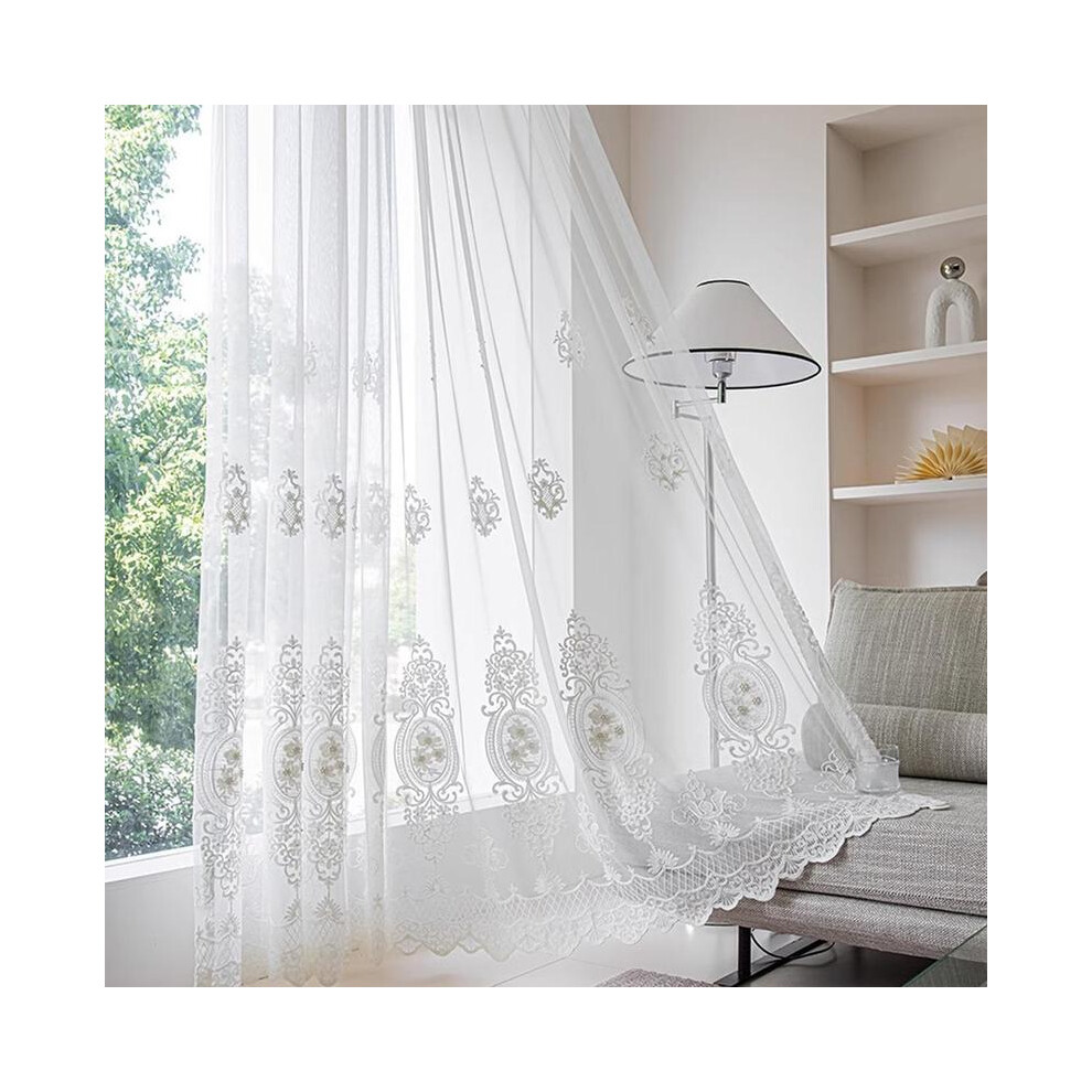 (Off White, 118"W x 102"Lï¼300 x 260cmï¼) Blackout Curtains- Premium Polyester Thermal Insulated Energy Saving Noise Reducing Set of 2 Rod Pocket Pa-image-OPC-PKGWVT9-NEW