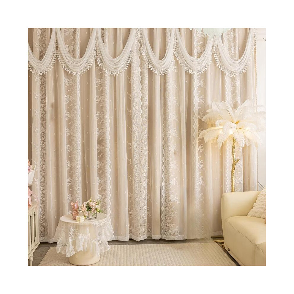 (Beige, 52"W x 72"Lï¼132 x 183cmï¼) Blackout Curtains- Premium Polyester Thermal Insulated Energy Saving Noise Reducing Set of 2 Rod Pocket Panels B-image-OPC-PKGWW9J-NEW