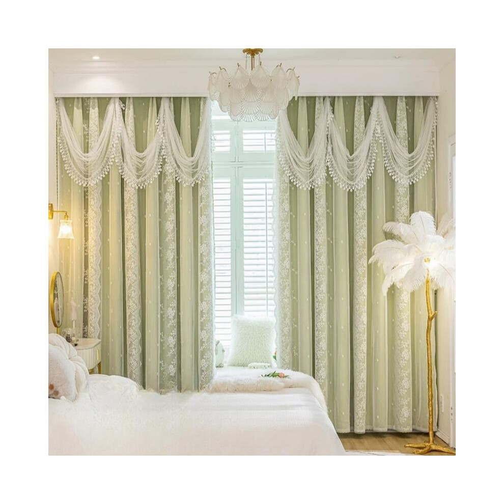 (Green, 98"W x 78.7"Lï¼250 x 200cmï¼) Blackout Curtains- Premium Polyester Thermal Insulated Energy Saving Noise Reducing Set of 2 Rod Pocket Panels-image-OPC-PKGWWCX-NEW