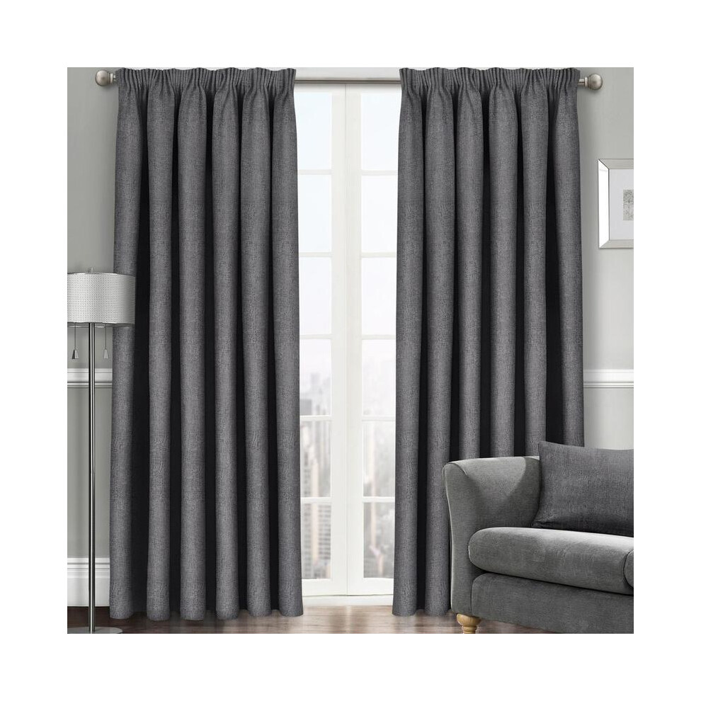 (Charcoal, 66" x 90" ) Blackout Curtains- Premium Polyester Thermal Insulated Energy Saving Noise Reducing Set of 2 Rod Pocket Panels Block Sunlight 9-image-OPC-PKGWWV2-NEW