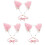 fascia con orecchie in 3 pezzi con 2