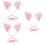 fascia con orecchie in 3 pezzi con 7