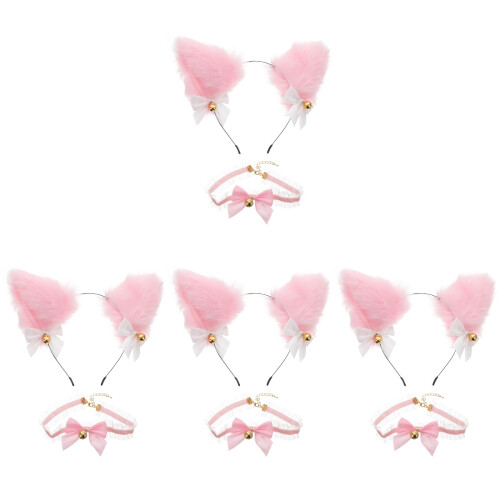 4 pezzi fascia orecchie con per cosplay 1