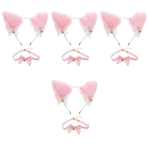 4 pezzi fascia orecchie con per cosplay 2