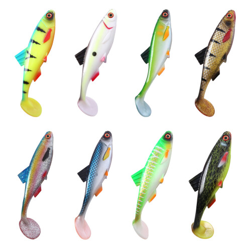 Paddle Tail Swimbaits Soft Fishing Lures-Bluebacked black yo 1