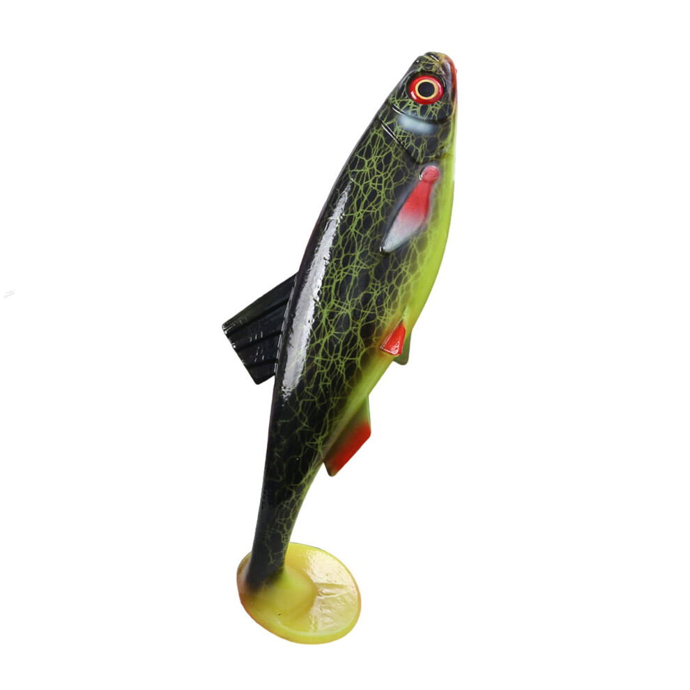 Paddle Tail Swimbaits 2oz 20.3cm Fishing-Green cracks on blac-image-OPC-PKGX2FC-NEW