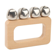 Wooden Hand Bell with Metal Jingle | 11 x 9cm Percussion Instrument
