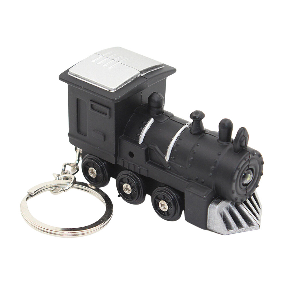 Train Keychain Light Decorative Keyring With Sound-Black 7751000152697