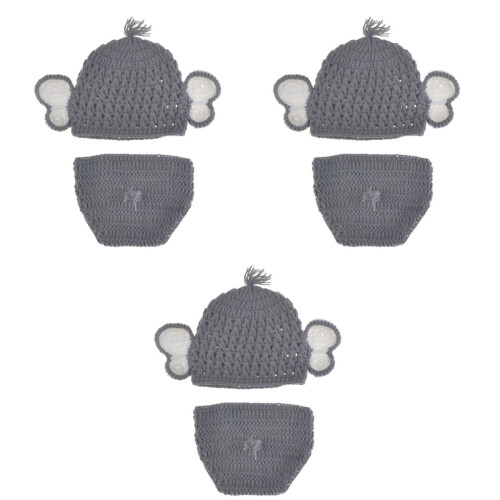3 Sets Baby Photography Costume Kit Elephant Shape 2