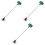 3pcs Mini House Mower Model PVC Garden Tool Decor 3