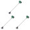 3pcs Mini House Mower Model PVC Garden Tool Decor 2