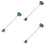 3pcs Mini House Mower Model PVC Garden Tool Decor 6