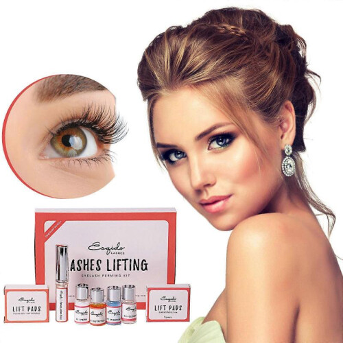 (A) Easy Scalding Keratin Curling Set Cold Scalding Eyelash Lasting Set 4*5ml+1*7ml