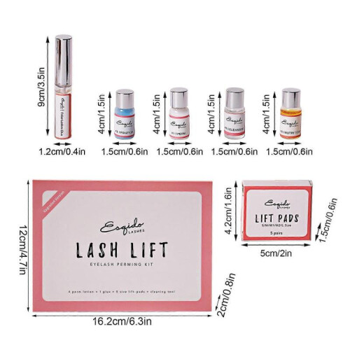 (B) Easy Scalding Keratin Curling Set Cold Scalding Eyelash Lasting Set 4*5ml+1*7ml 2