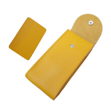 Luxurious Watch Pouch Flannelette Lining Travel Case-Yellow