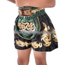 Korte Enfant Muay Thai - Groen - Maat 12-14 jaar - 100% Satijn Polyester - Boksen Kickboksen