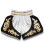 Short Enfant - THAI Boxe Kickboxing - Couleur Blanche - Taille 12-14 ans - 100% Satin Polyester 3