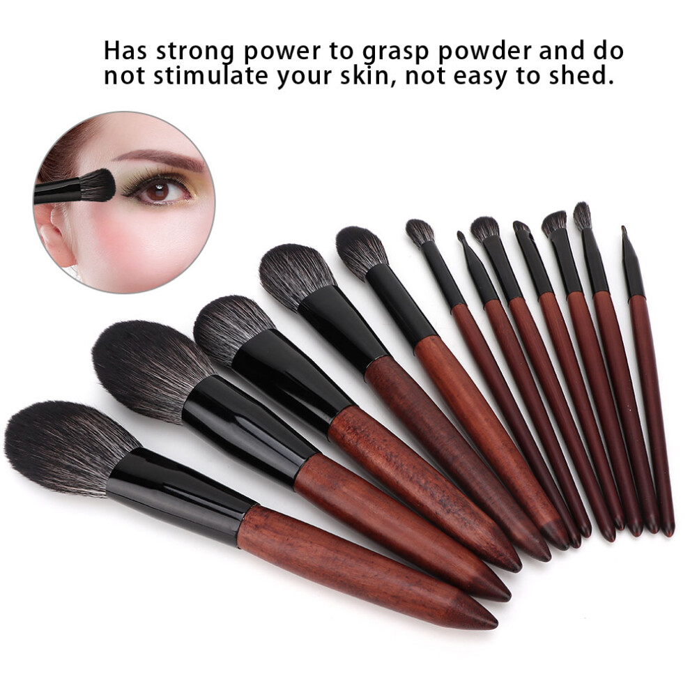 12pcs Makeup Brush Set â Powder Blusher Eyeshadow Eyeliner Lip Tools