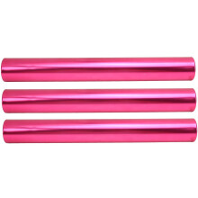 3Pcs Track and Field Relay Batons Aluminum Alloy Running Equipment for Outdoor Running Student Race Relay Rose Red