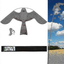 Bird Hawk Kite with Long Tail for Farm Protection Against Pest Birds Durable Pole Design