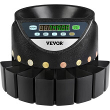 Muntenteller - VEVOR - 300 munten-per-minute - Capaciteit van 700 munten - Professionele Muntenteller en Sorteerder 220 V
