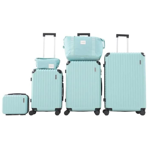 Set de Valises 6 PCS - BAZARLAND30 - Rigide - Cadenas TSA - Déperlant - Vert 2