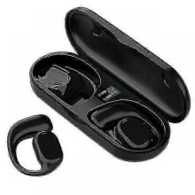 (Black) high qualityJs270 Wireless Headphones Bone Conduction Waterproof Open Ear Hanging Headset Noise Canceling Stereo - Ya_Special Gift