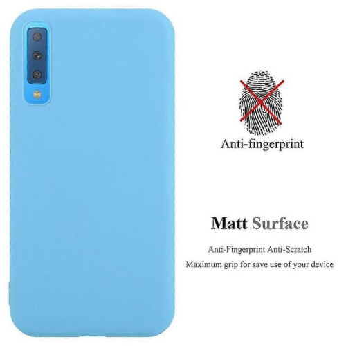 (Galaxy A7 2018, CANDY BLUE) high quality Galaxy A7 2018 Case Tpu 2