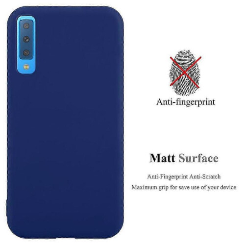 (Galaxy A7 2018, CANDY DARK BLUE) high quality Galaxy A7 2018 Case Tpu 2